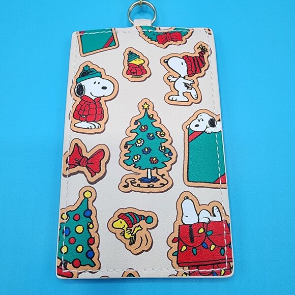 Loungefly Peanuts Snoopy Holiday Cookies Christmas Retractable Lanyard ID Holder - Picture 4 of 12